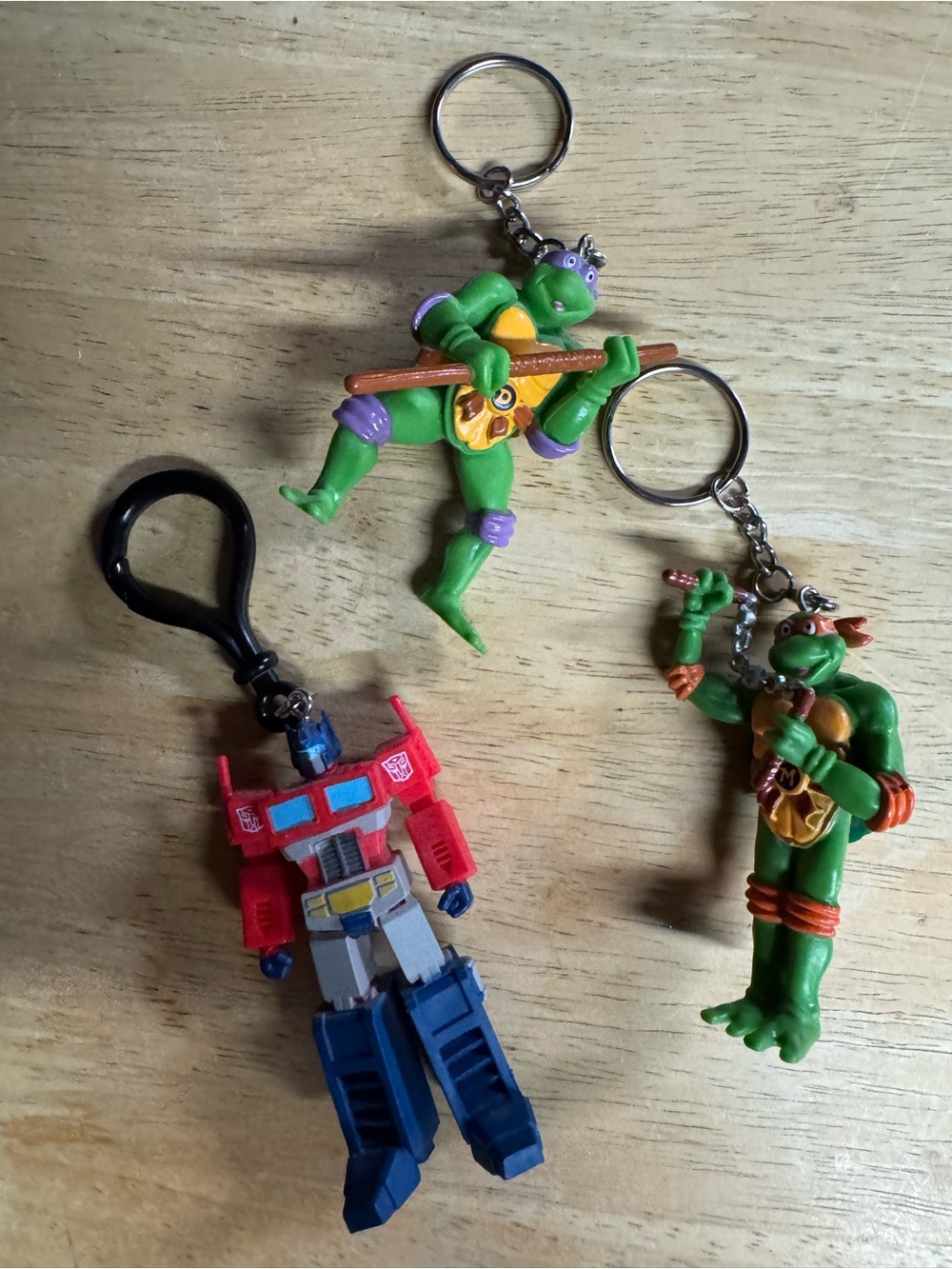 Teenage Mutant Ninja Turtles & Transformers Keychain Bundle